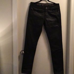 Black Desigual Waxed Skinny Jeans